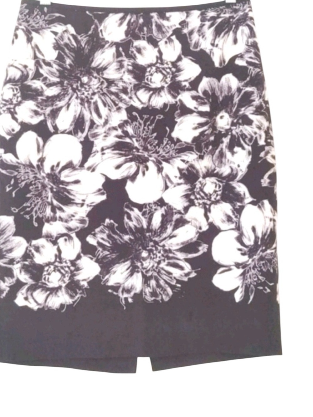 Ann Taylor Floral Skirt Black 2